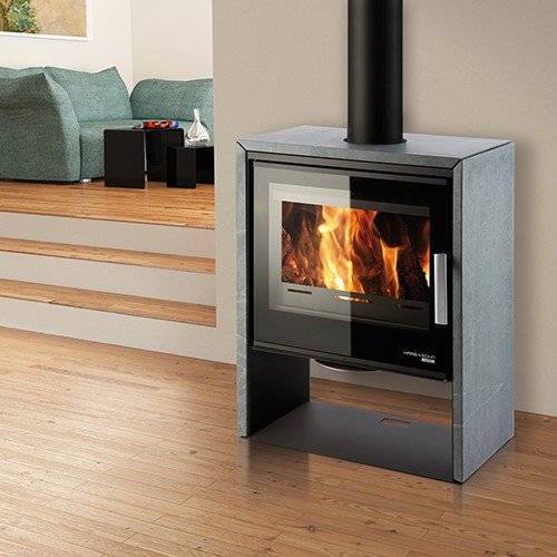 Achat cheminée design avec foyer métallique fermé Lege Cap Ferret en Gironde