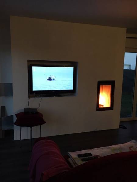 Bâti de cheminée original pour son salon à Arcachon