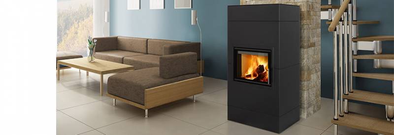 poêle à bois romotop design et moderne