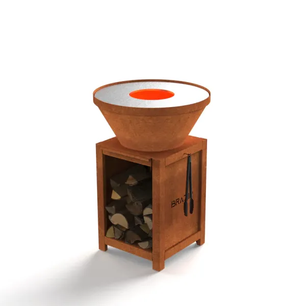 Meilleur brasero de jardin en acier Corten pour bord de mer à Mimizan