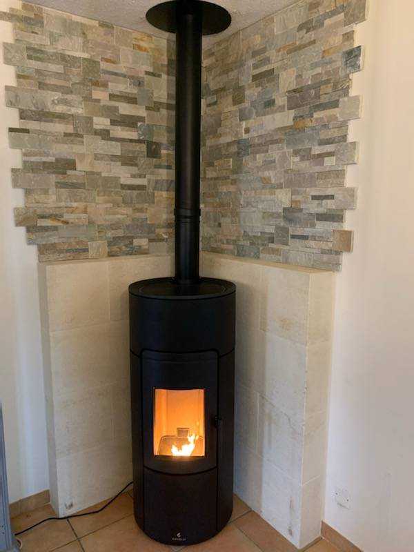 Mise en place d'un poêle à granulés en Gironde