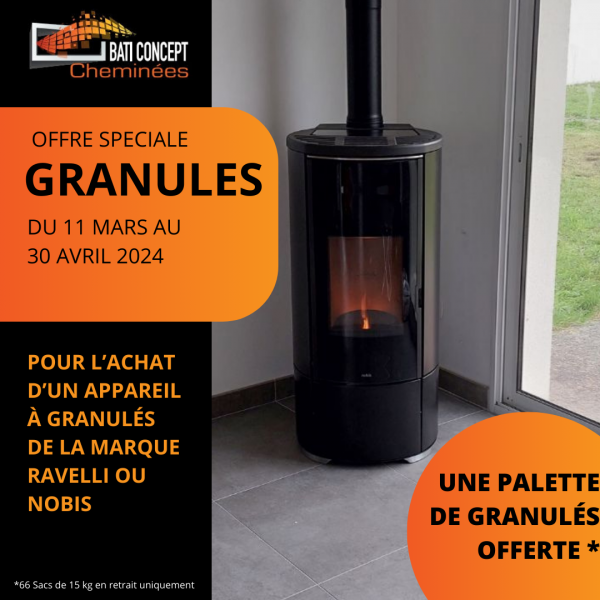 Promotion poêle à granulés sur Biganos