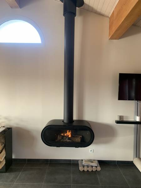 Cheminée ROCAL D8 installée par Bati concept cheminées Biganos