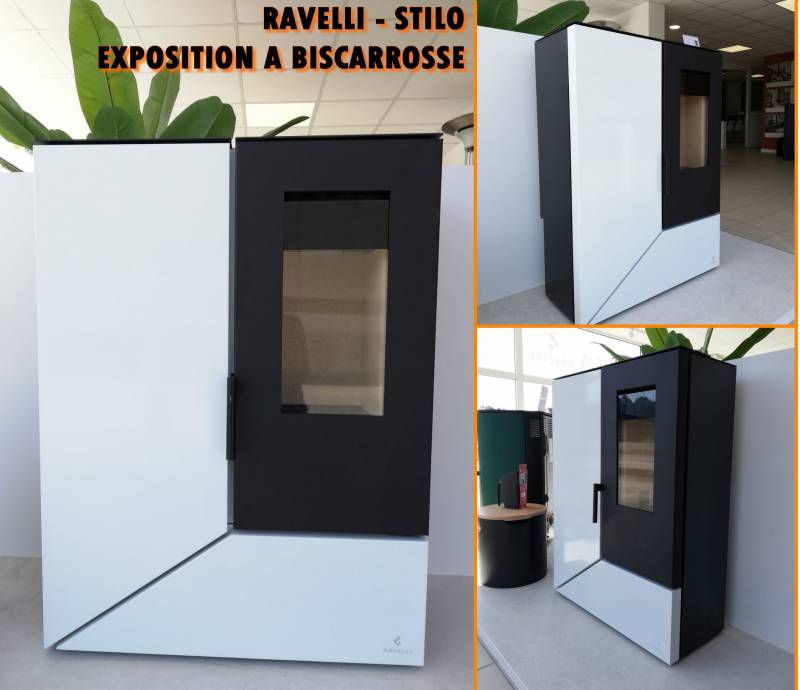 Poêle à granulés à Biscarrosse en exposition chez Bati concept cheminées