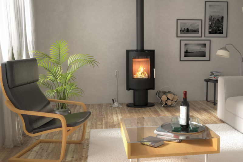 Poêle à bois sur pied à Biganos