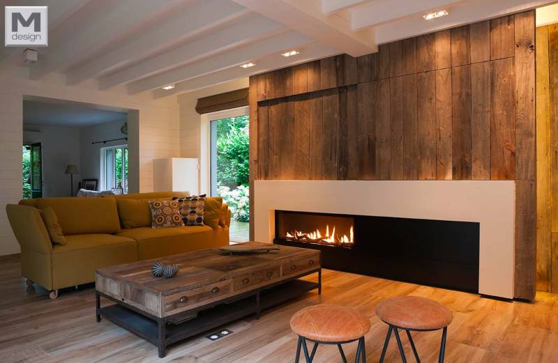 cheminée horizontale à gaz sur le Bassin d'Arcachon